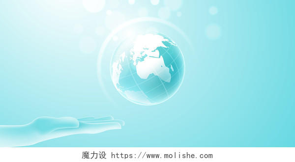 世界环境日蓝色科技感科技地球科技线条世界地球日展板背景